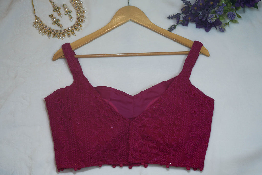 Lucknowi Embroidered Blouse