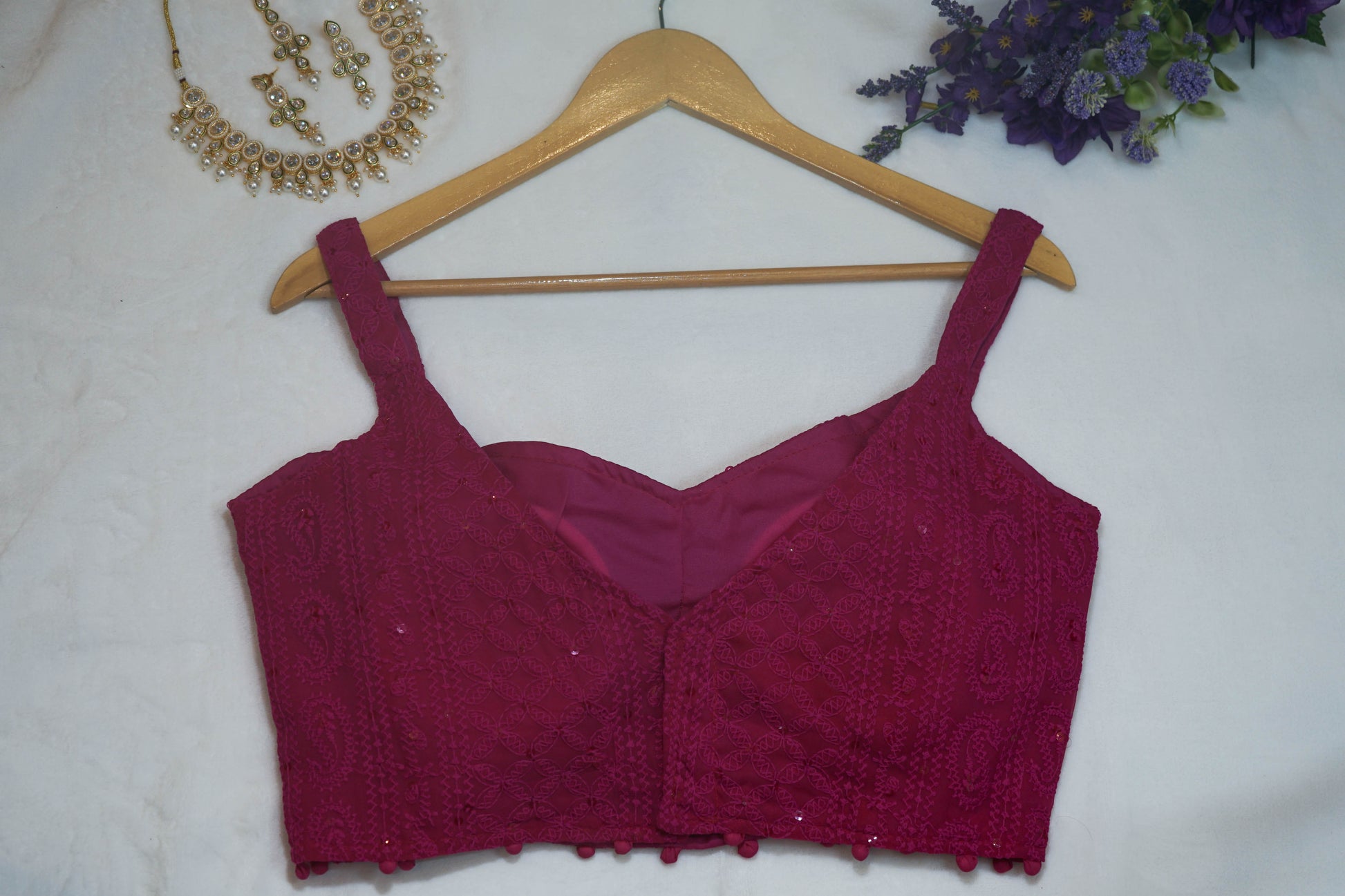 Lucknowi Embroidered Blouse