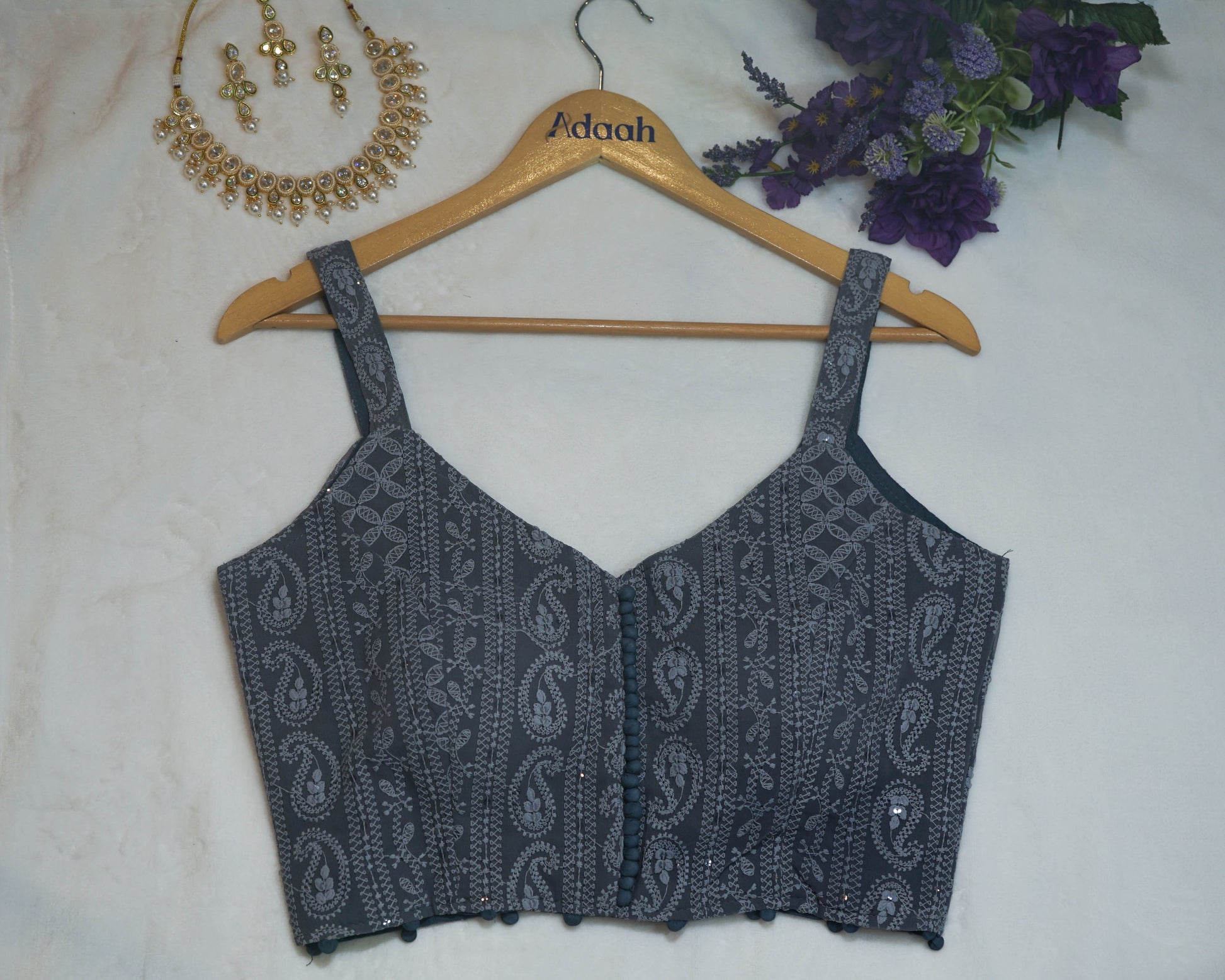 Lucknowi Embroidered Blouse
