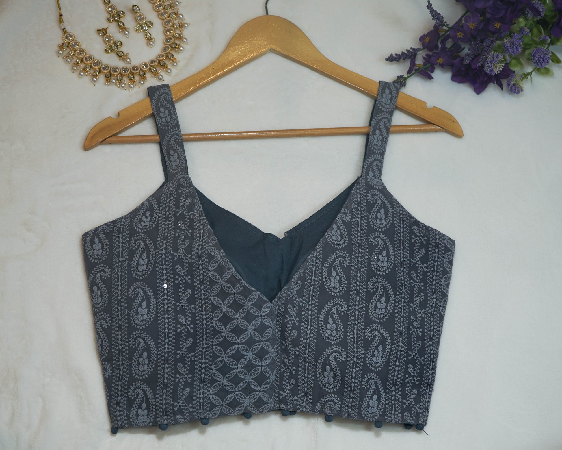 Lucknowi Embroidered Blouse