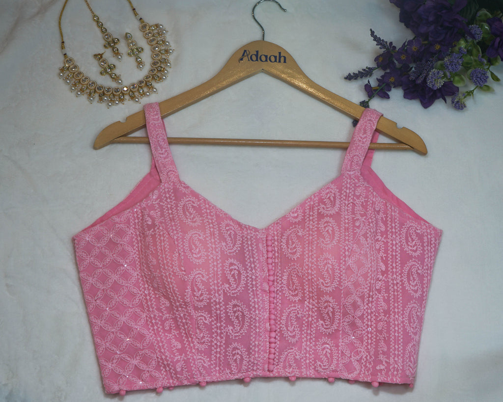 Lucknowi Embroidered Blouse