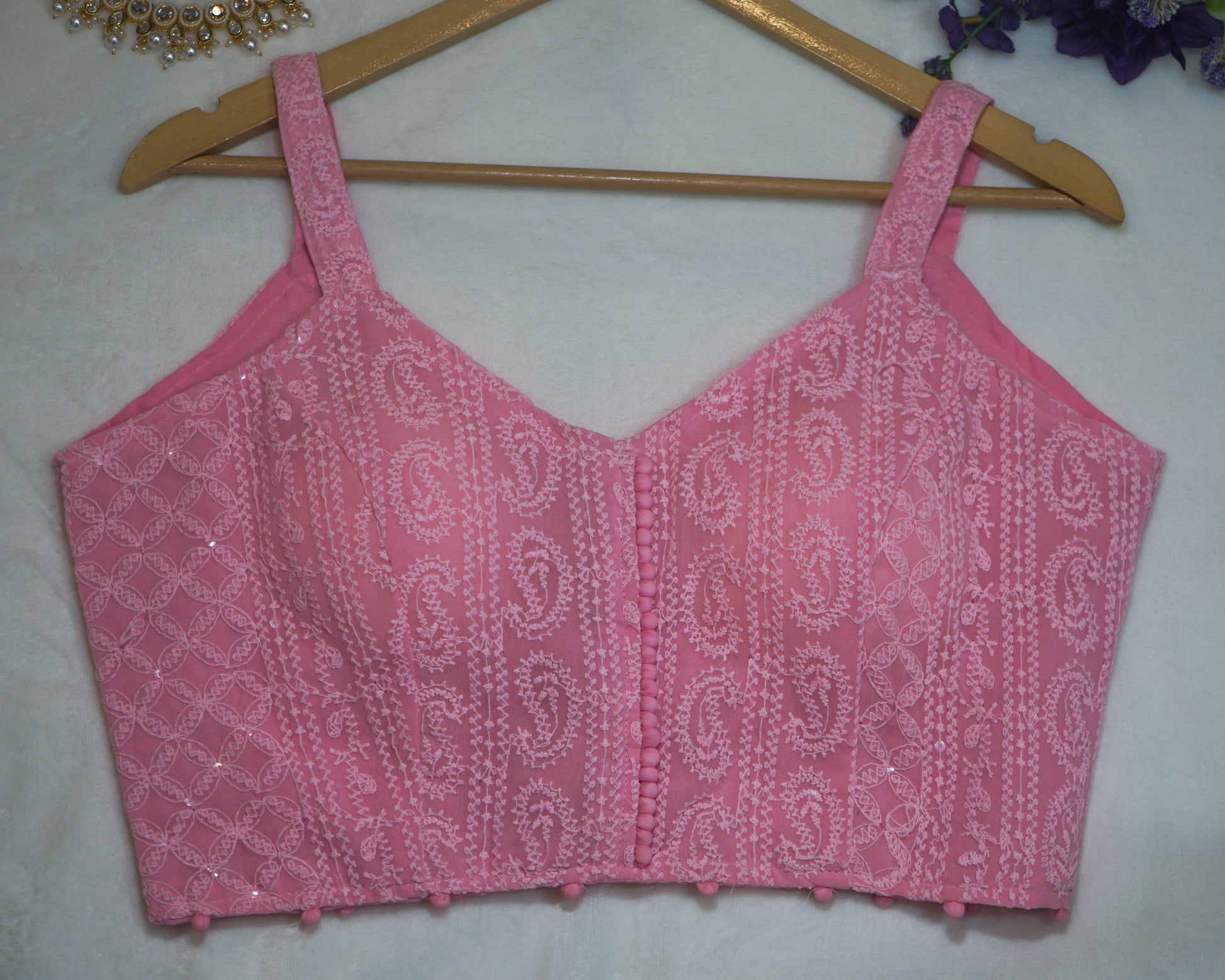 Lucknowi Embroidered Blouse