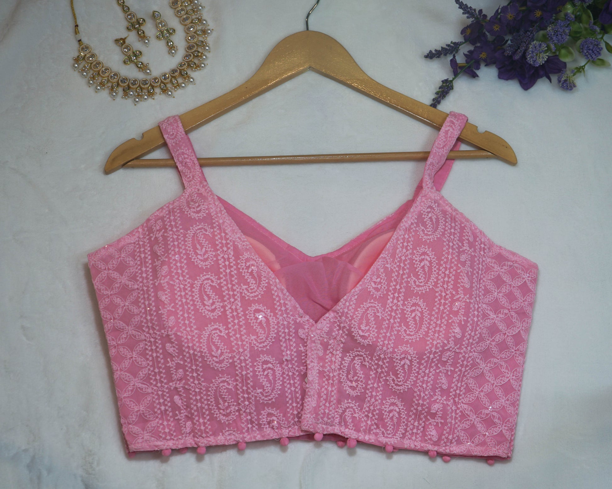 Lucknowi Embroidered Blouse