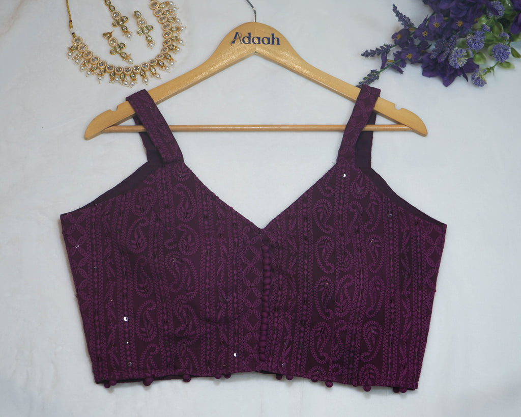 Lucknowi Embroidered Blouse