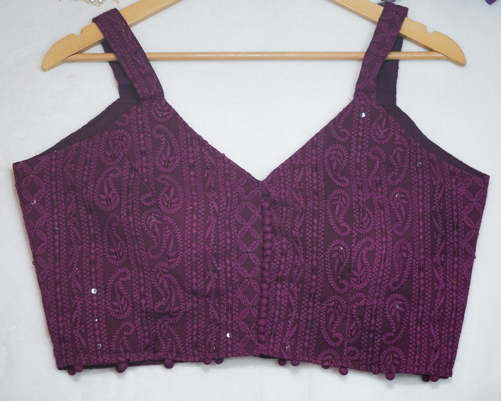 Lucknowi Embroidered Blouse