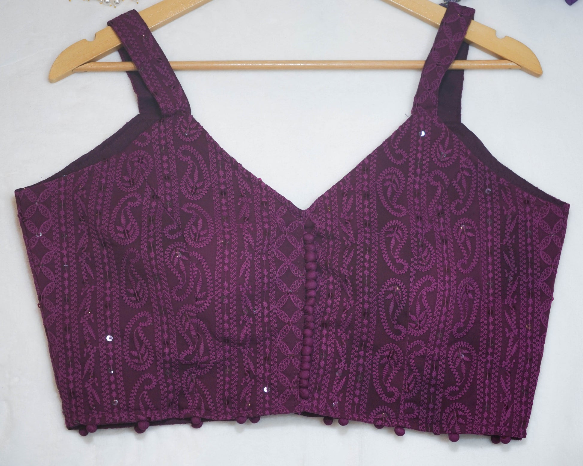 Lucknowi Embroidered Blouse