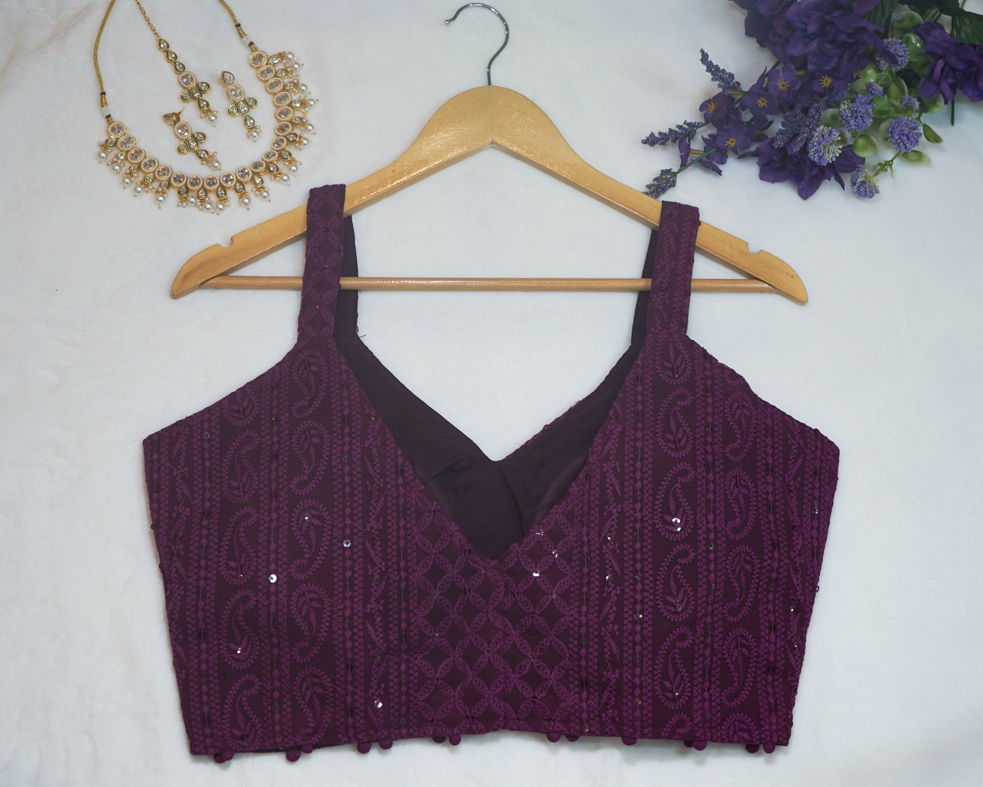 Lucknowi Embroidered Blouse