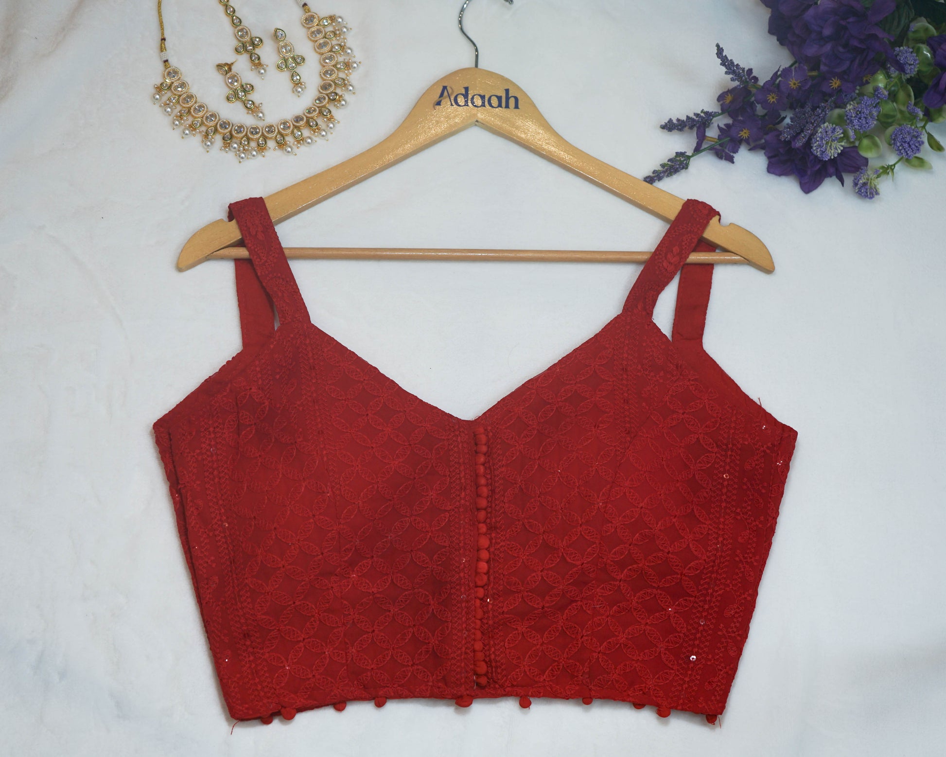 Lucknowi Embroidered Blouse