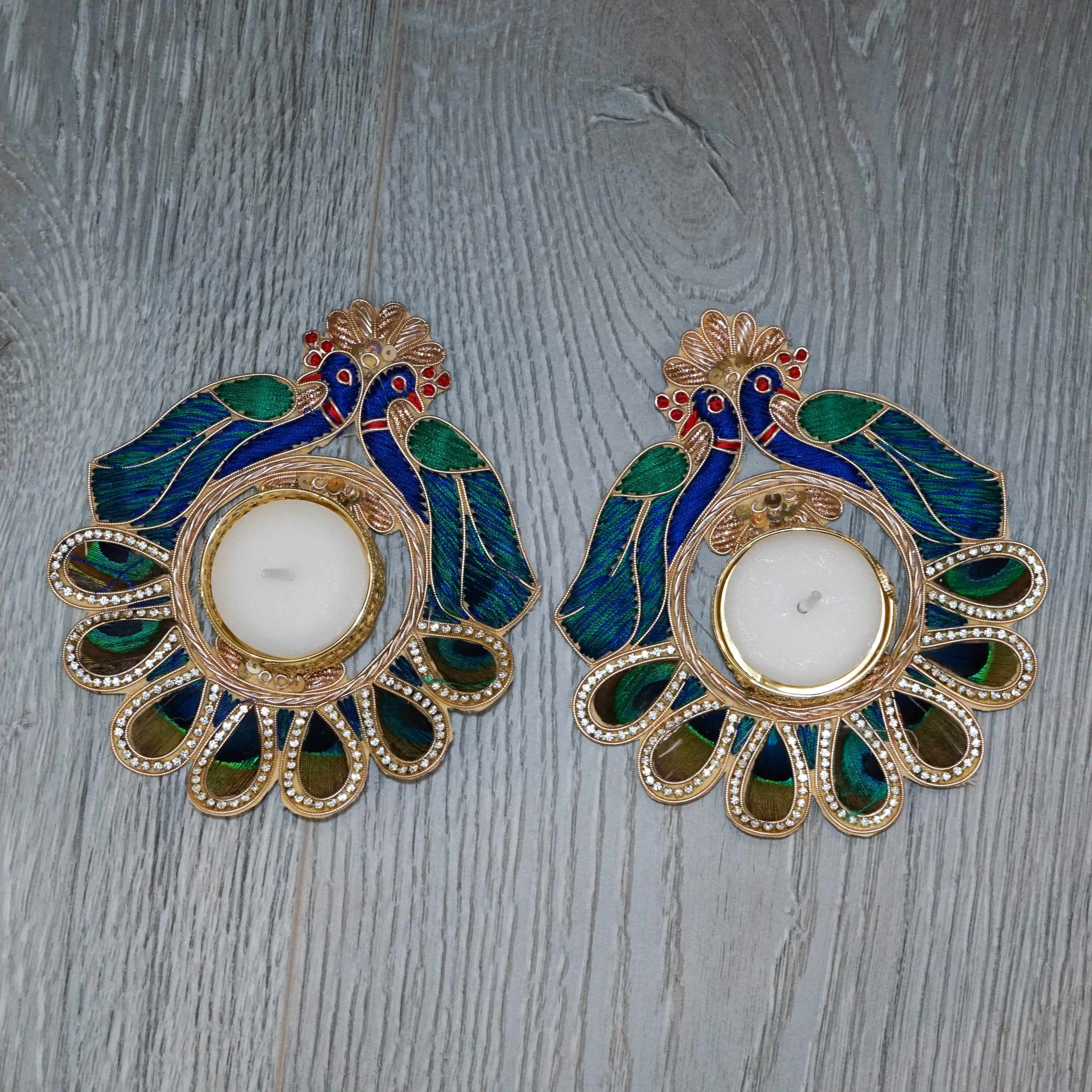 Peacock Tea Light Holders