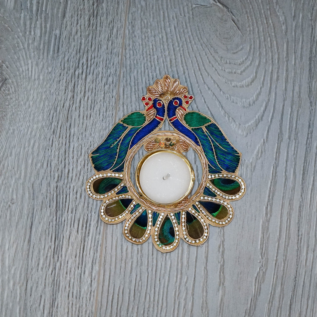 Peacock Tea Light Holders