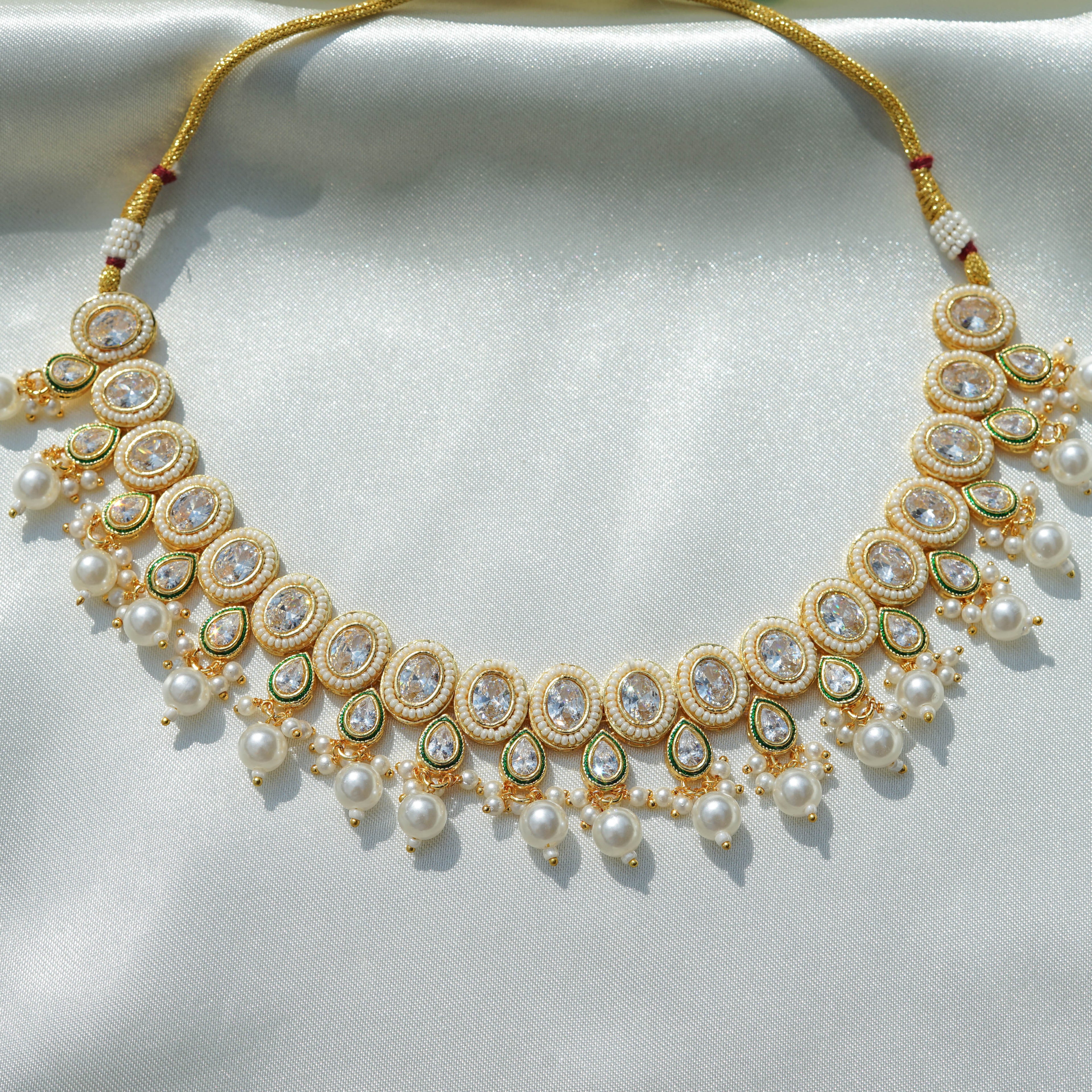Moonlit Pearl Kundan Grace Set
