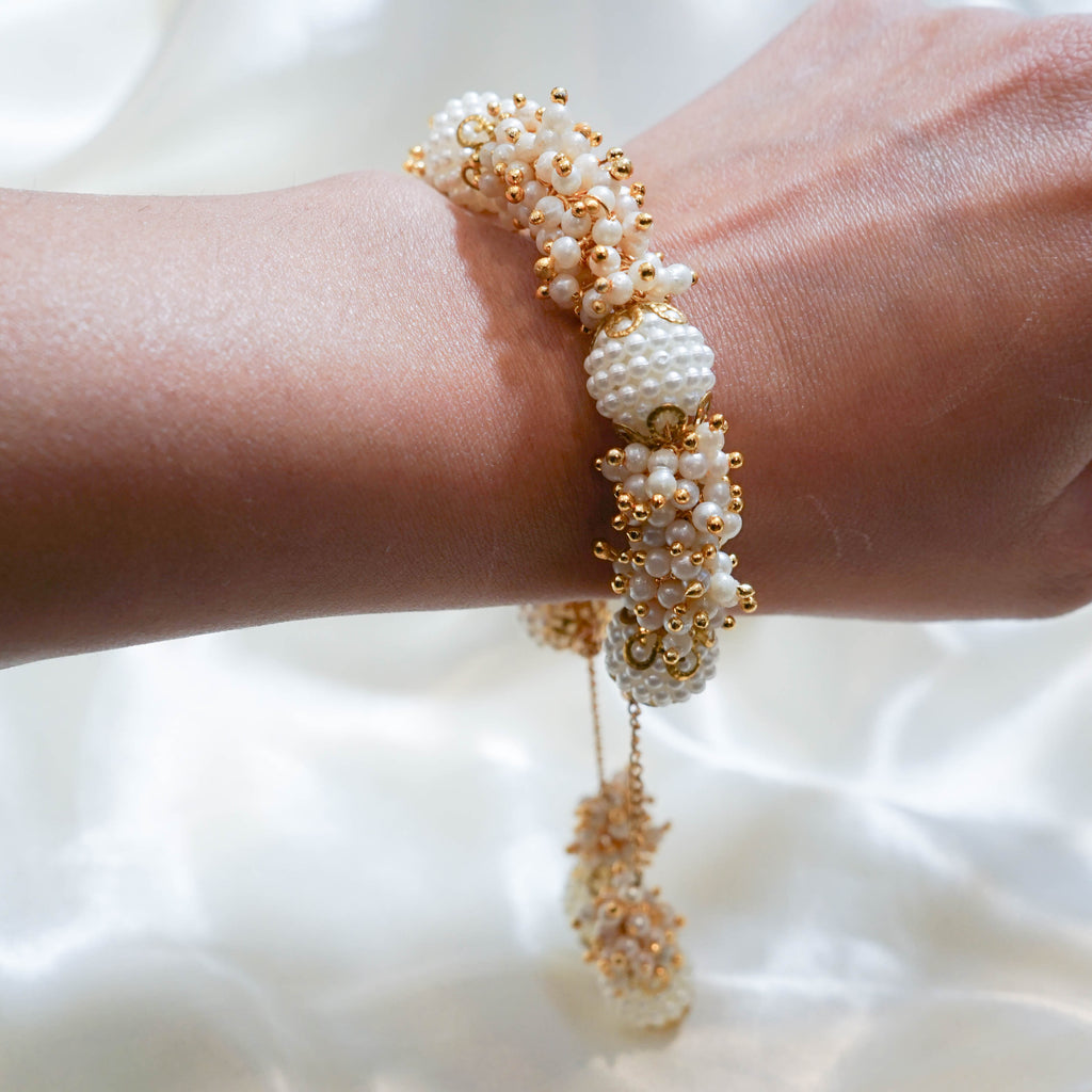 Indian Pearl Cluster Bracelet