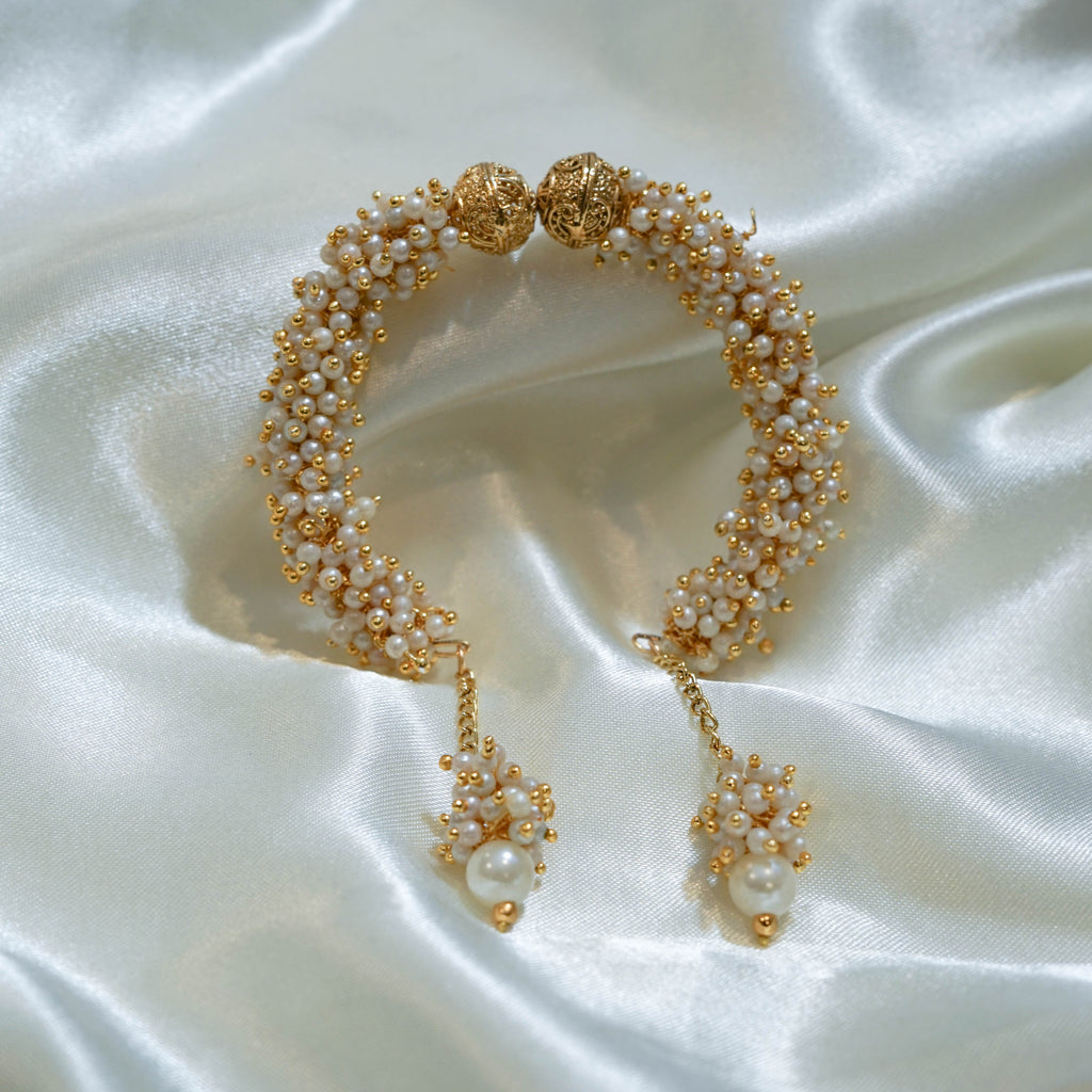 Indian Pearl Cluster with gold Bracelet