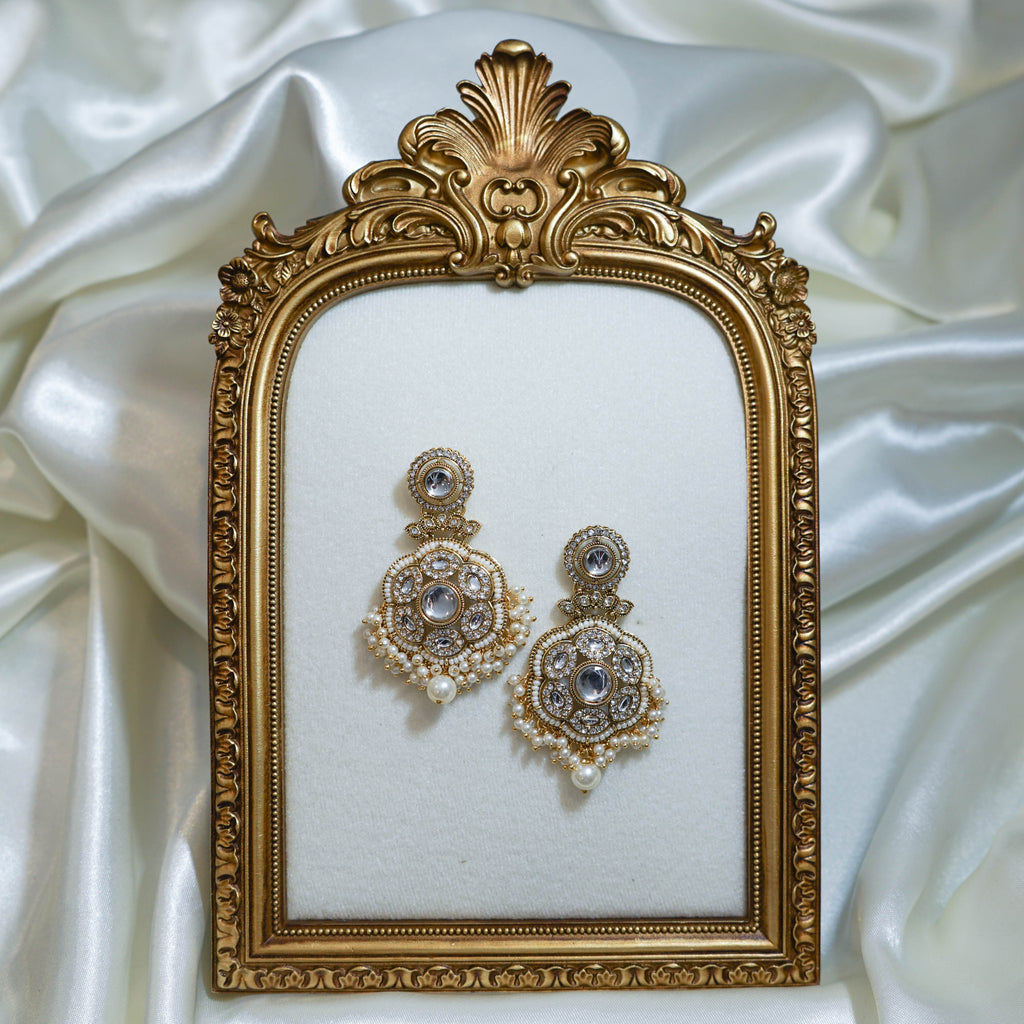 Pearl Polki Tikka & Earrings