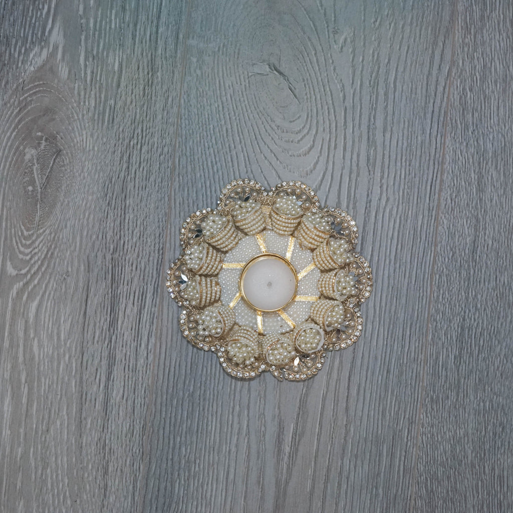 Pearl Cone Tea Light Platter