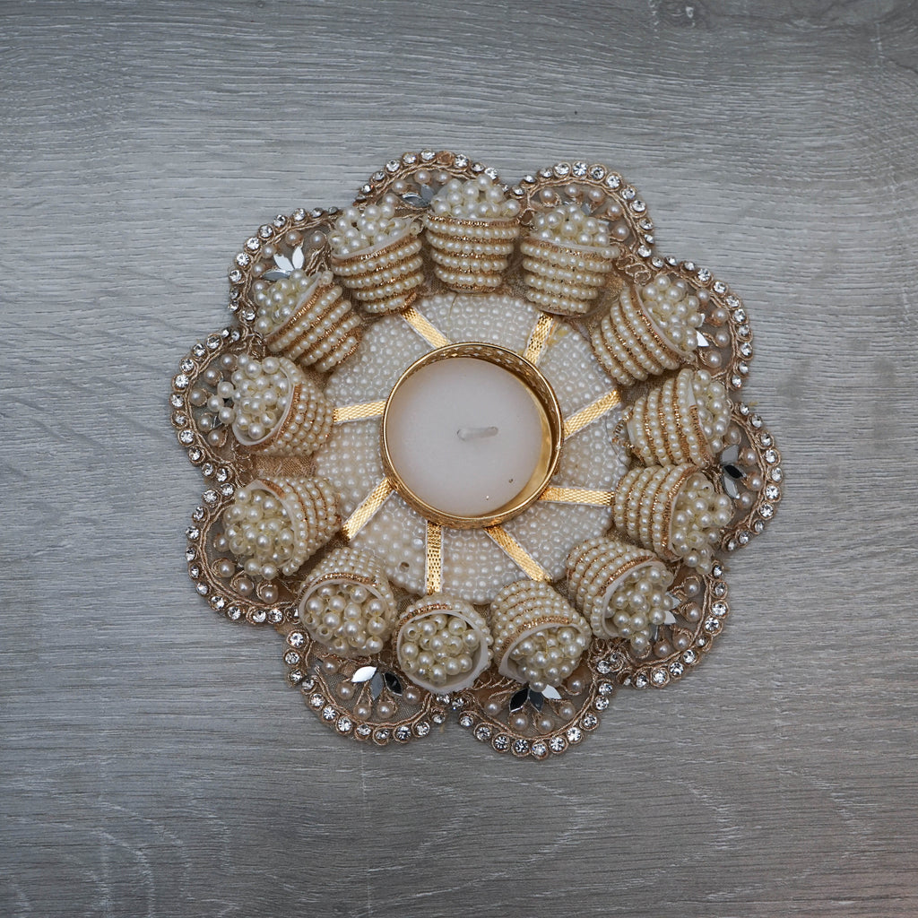 Pearl Cone Tea Light Platter