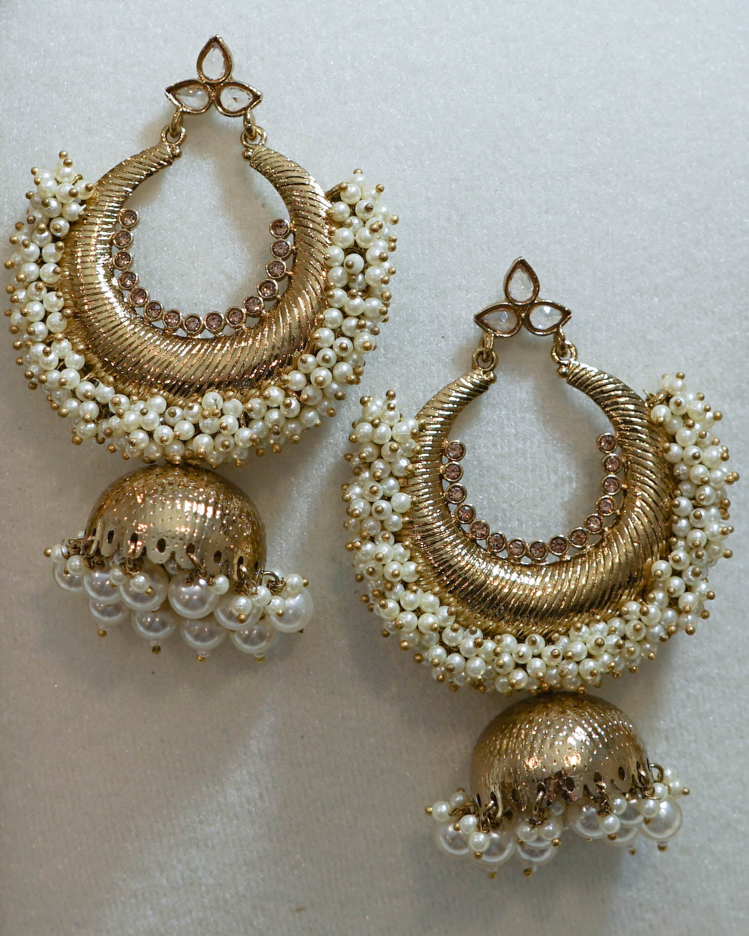 Indian Crescent Jhumka Earrings