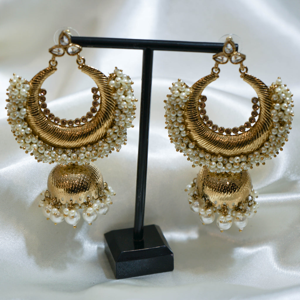 Indian Crescent Jhumka Earrings