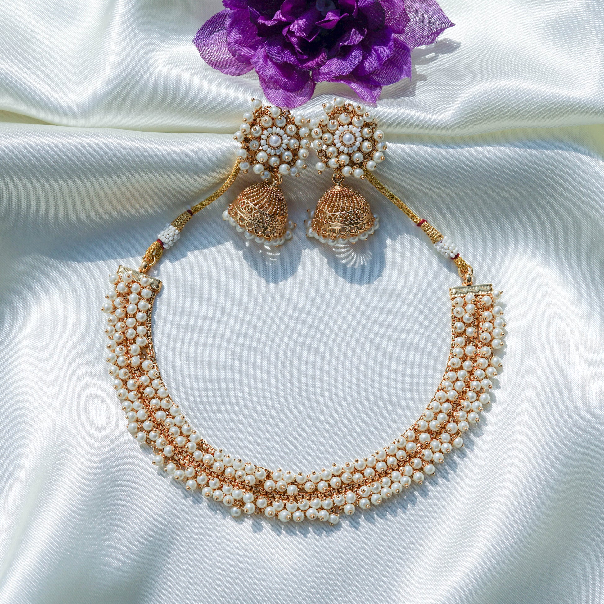 Timeless Pearl Jhumka Set