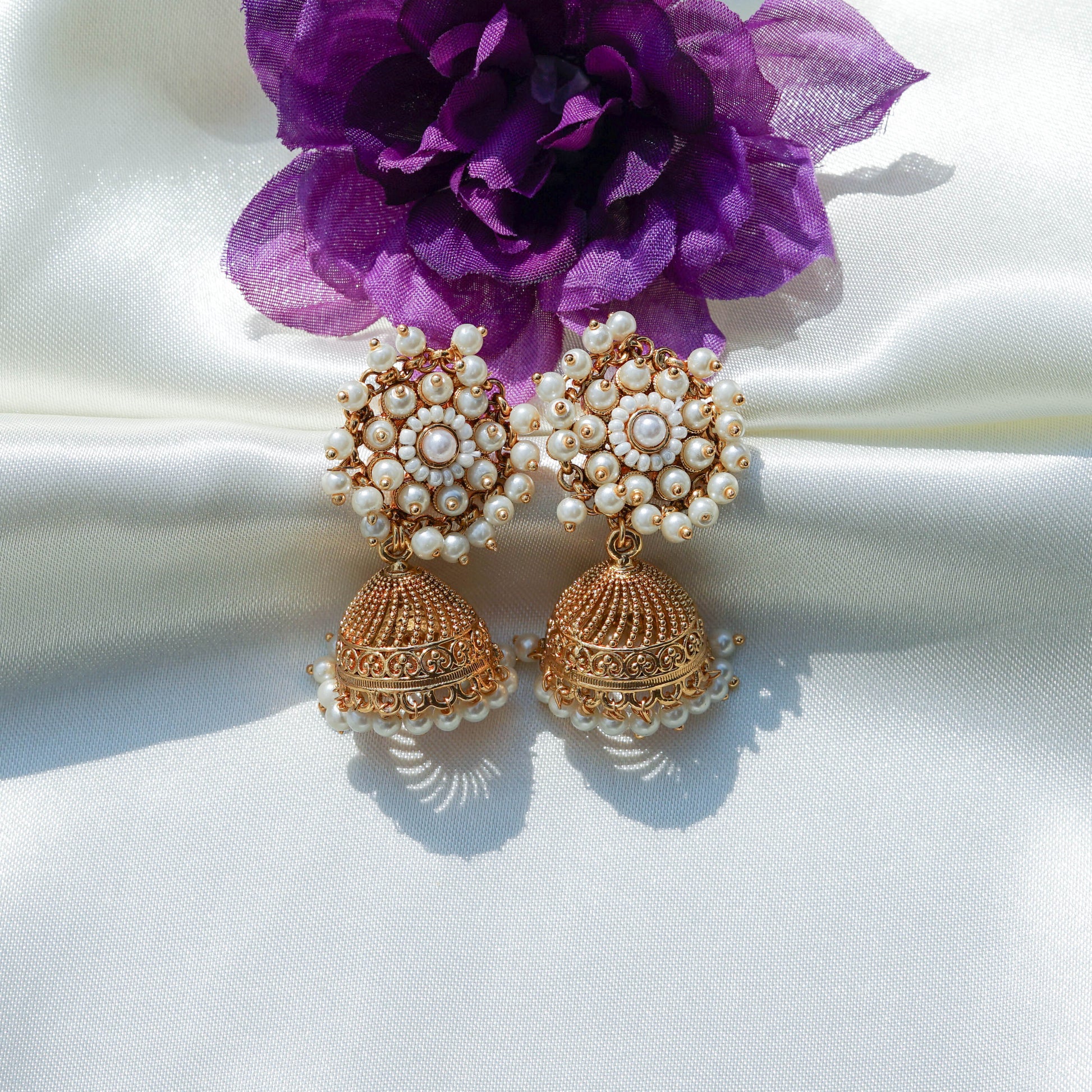 Timeless Pearl Jhumka Set
