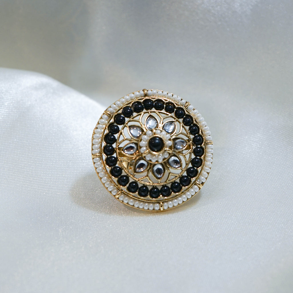 Indian Colourful Pearl Statement Ring