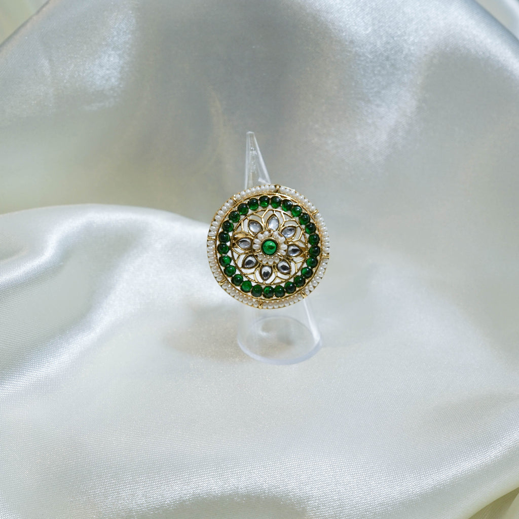 Indian Colourful Pearl Statement Ring