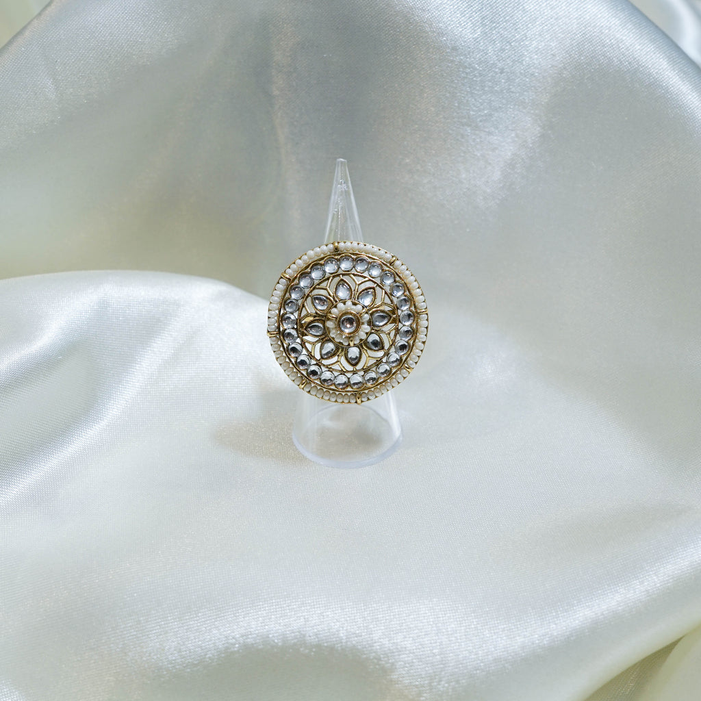 Indian Colourful Pearl Statement Ring