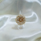 Floral pearl Statement Ring