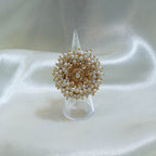 Floral pearl Statement Ring