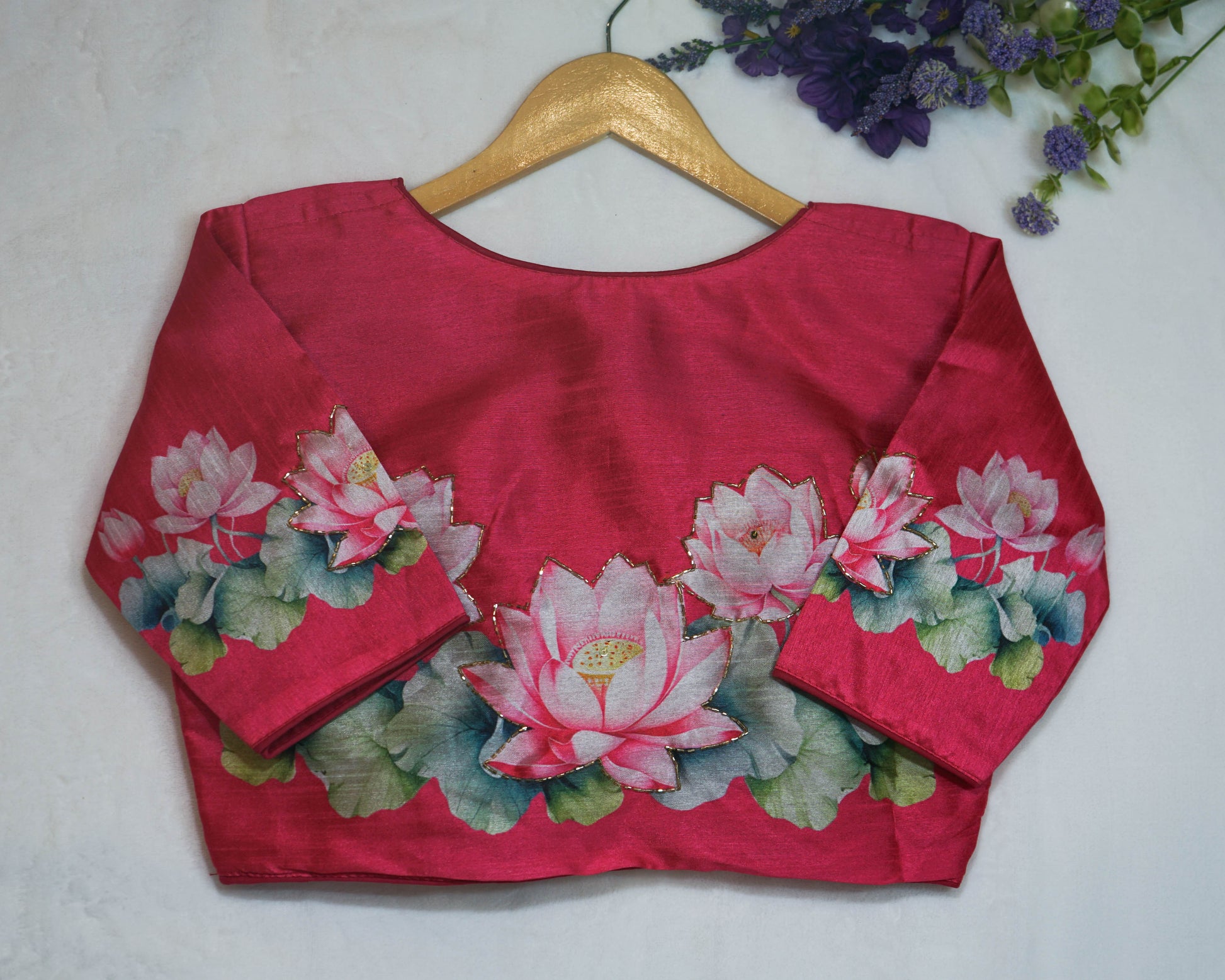 Pichwai Stunning Print With Handwork Blouse