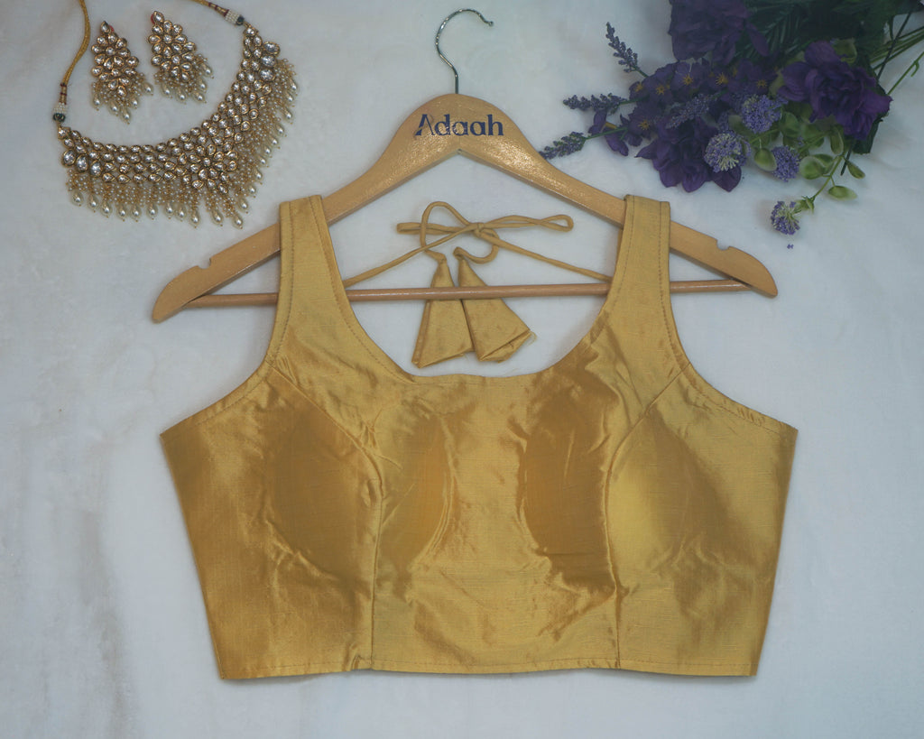 Plain Sleeveless Blouse with string