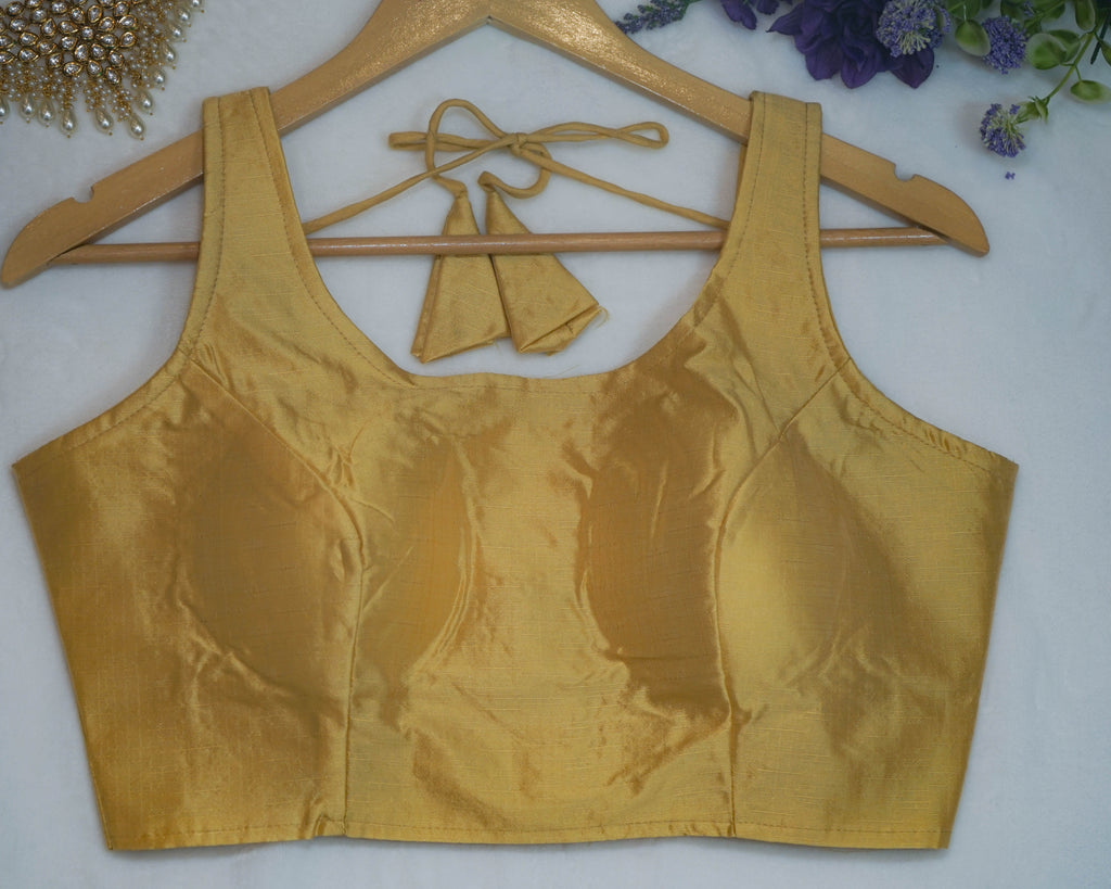 Plain Sleeveless Blouse with string