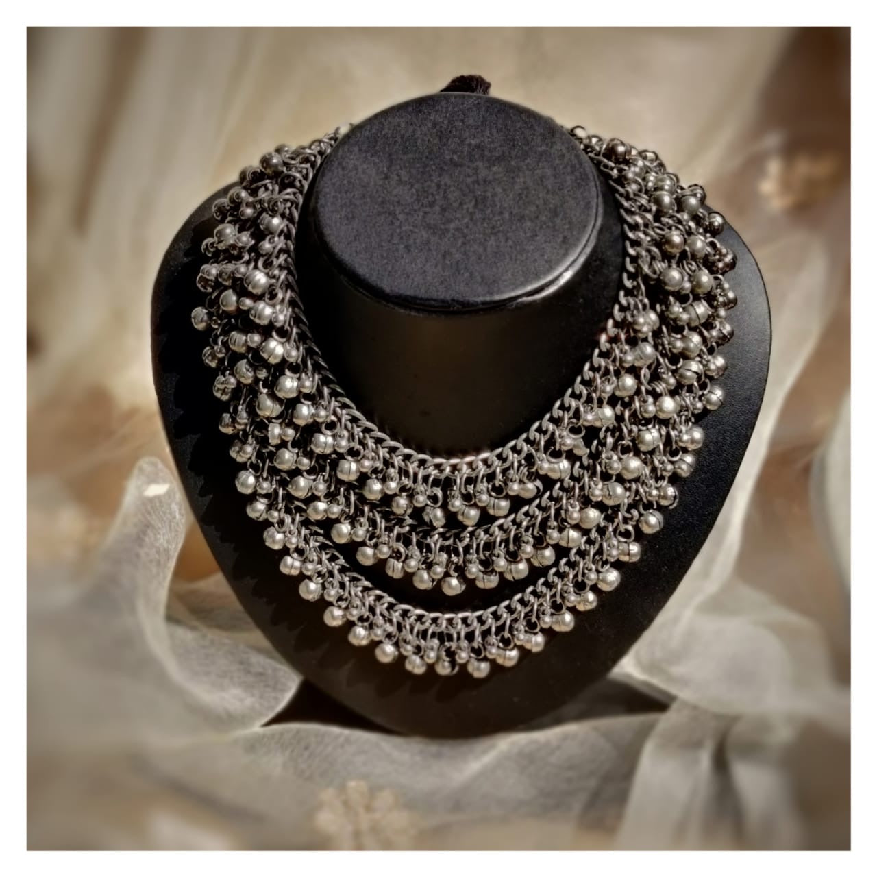 Silver Layered Chain Necklace