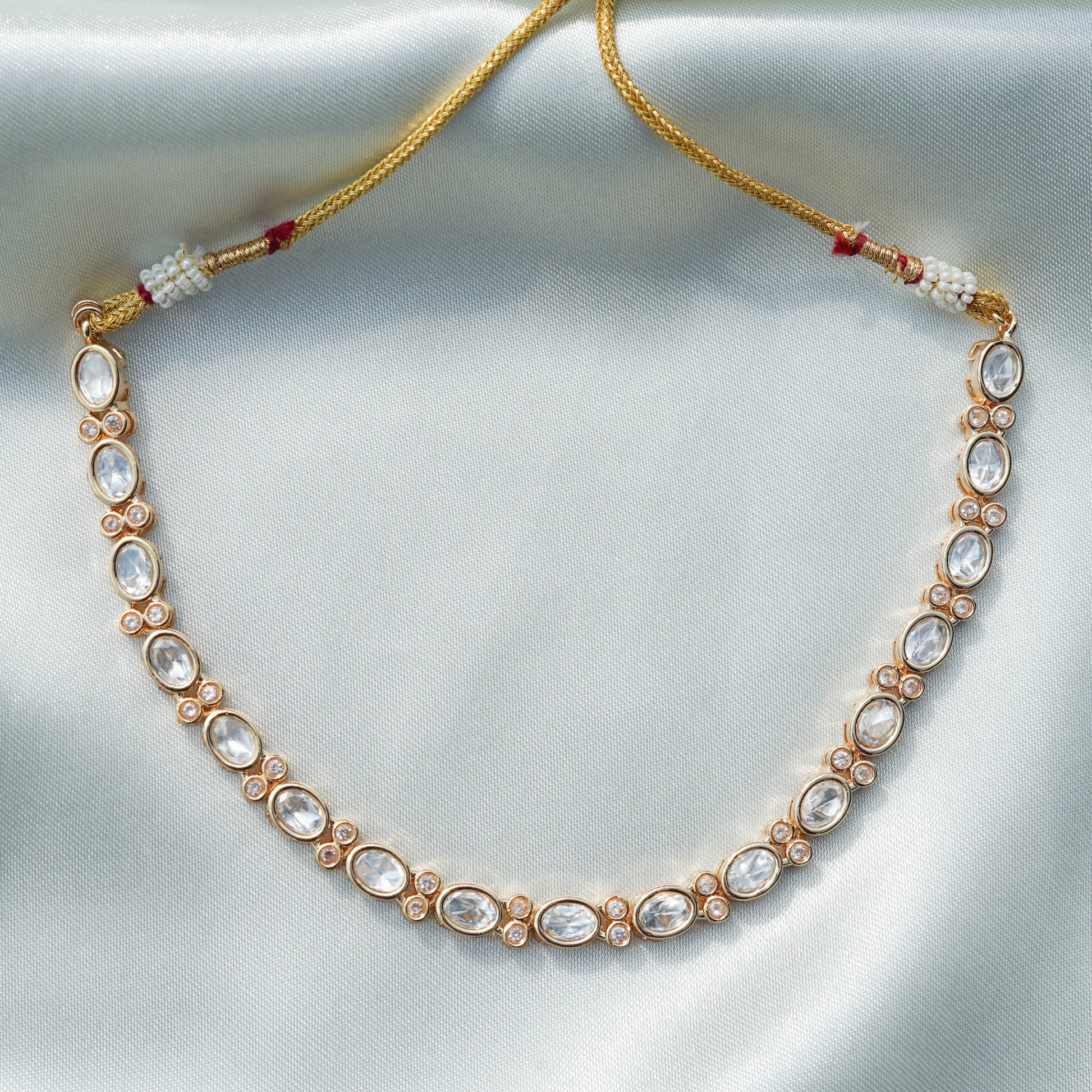 Whisper White Kundan Charm Set