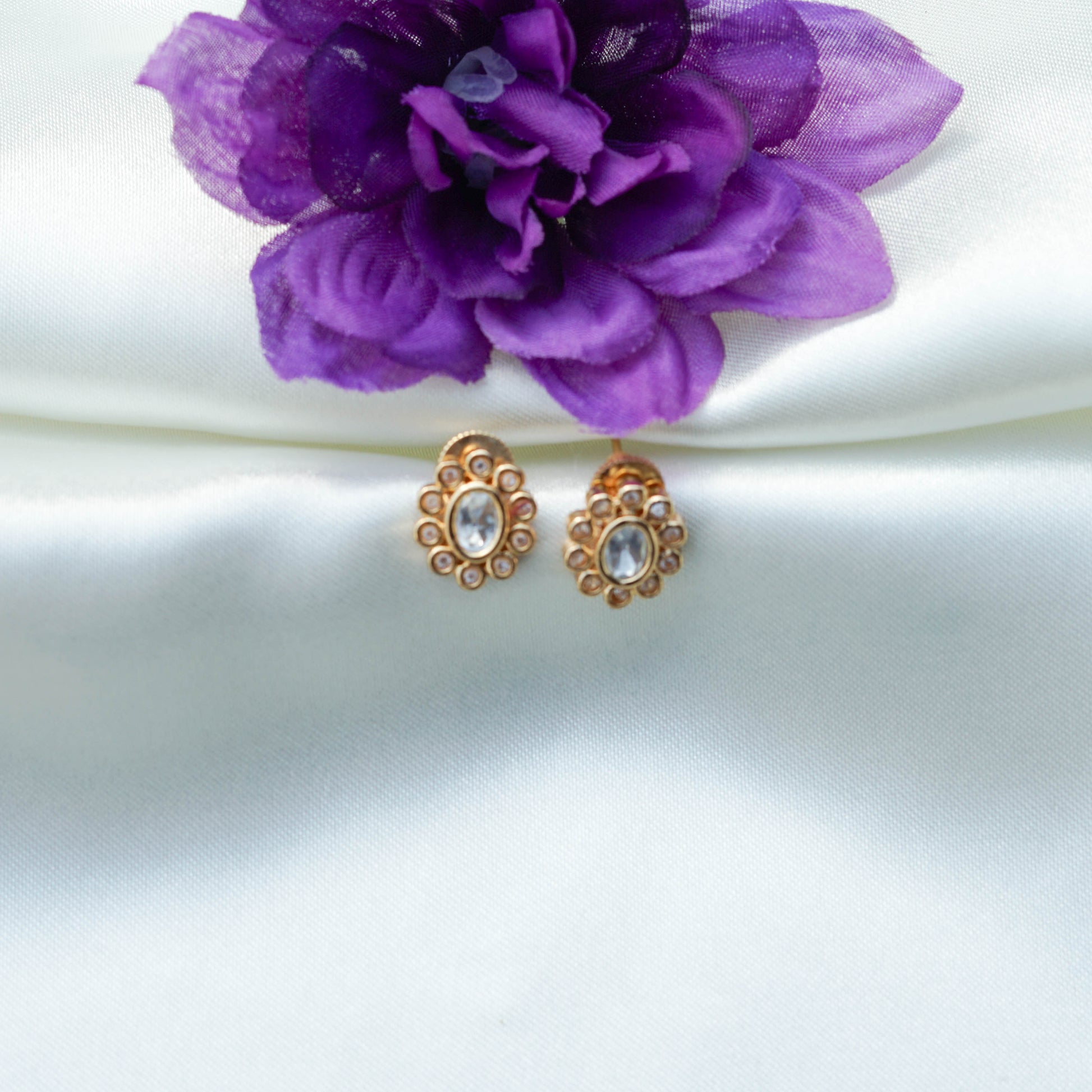 Whisper White Kundan Charm Set