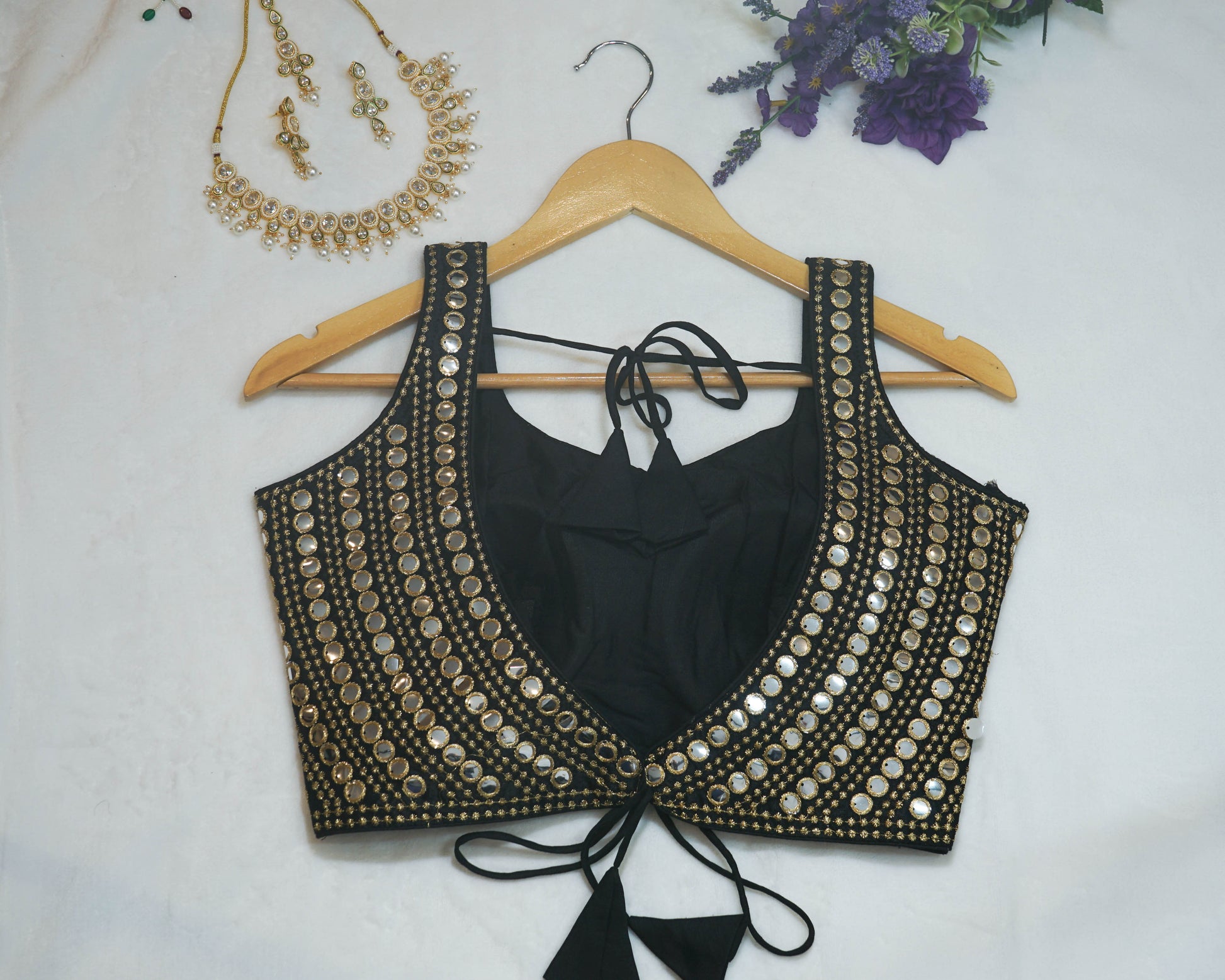 Mirror & Sequin Work Blouse