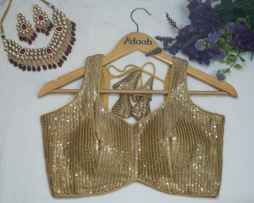 Sequin Sleeveless Blouse