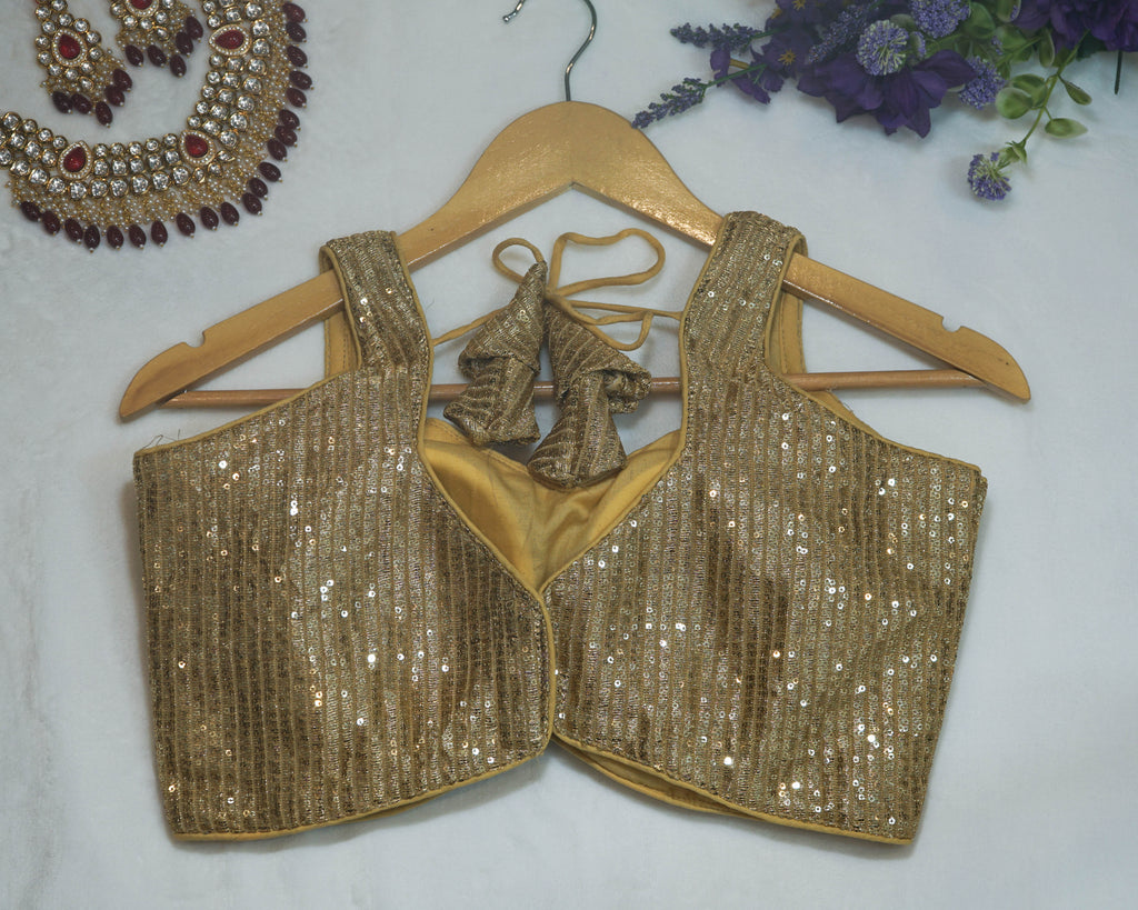 Sequin Sleeveless Blouse