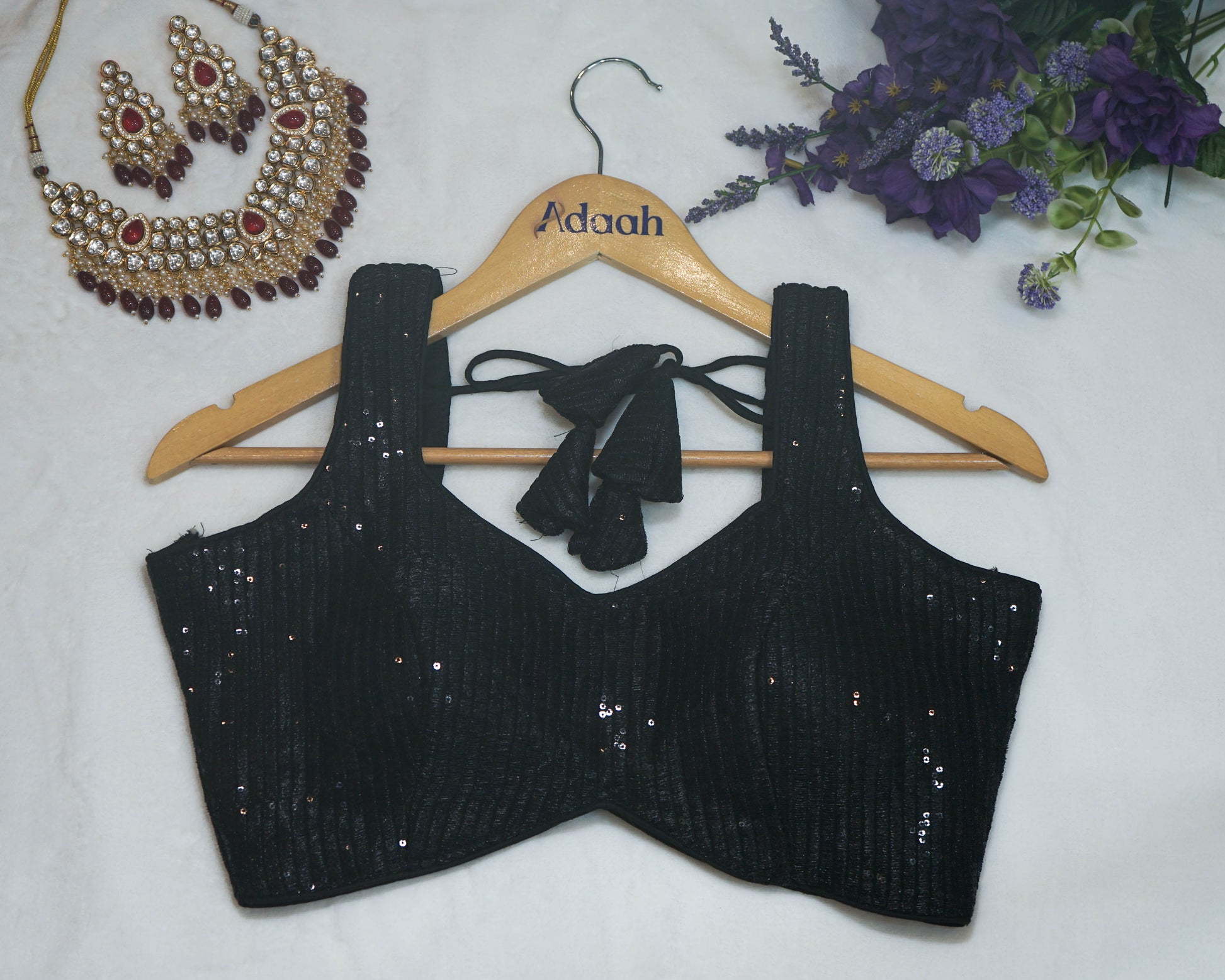 Sequin Sleeveless Blouse