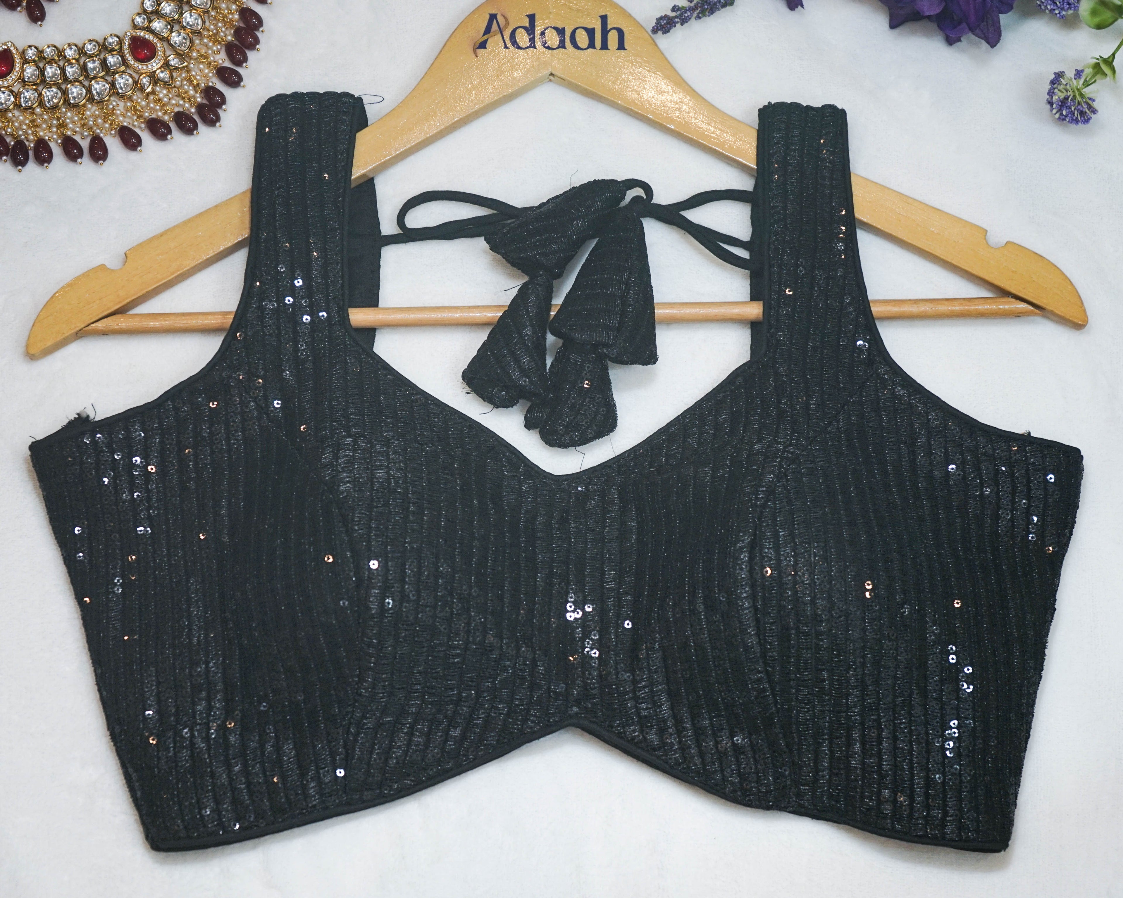 Sequin Sleeveless Blouse