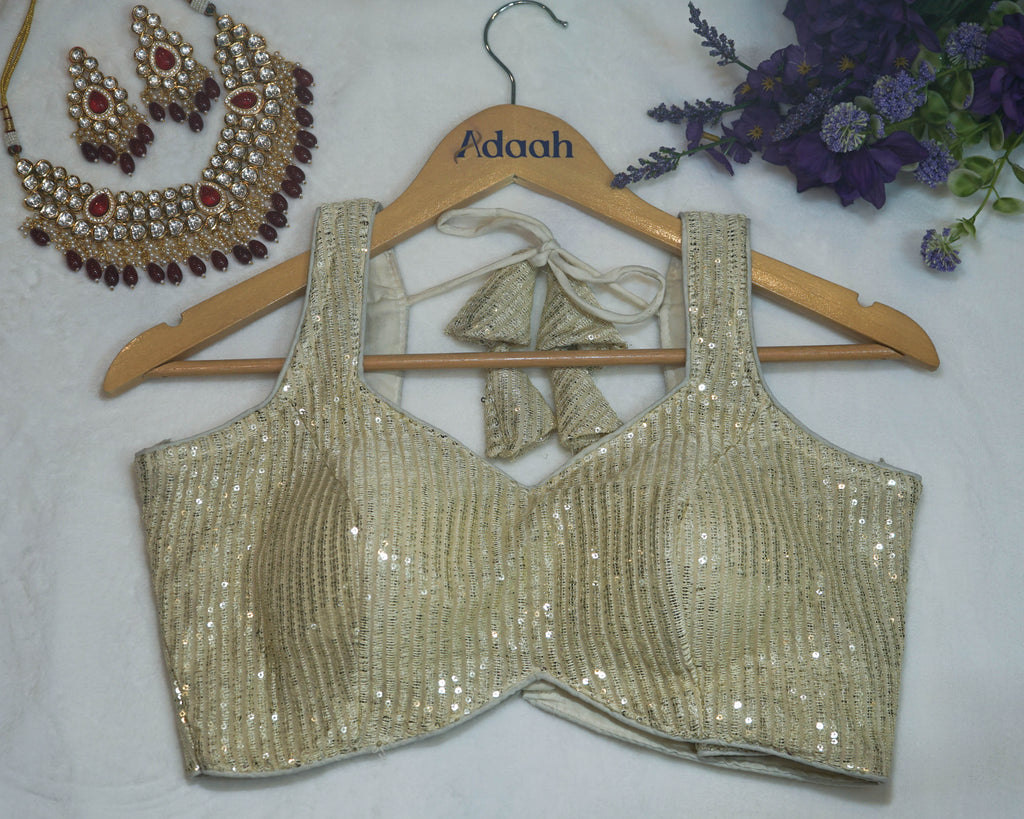 Sequin Sleeveless Blouse