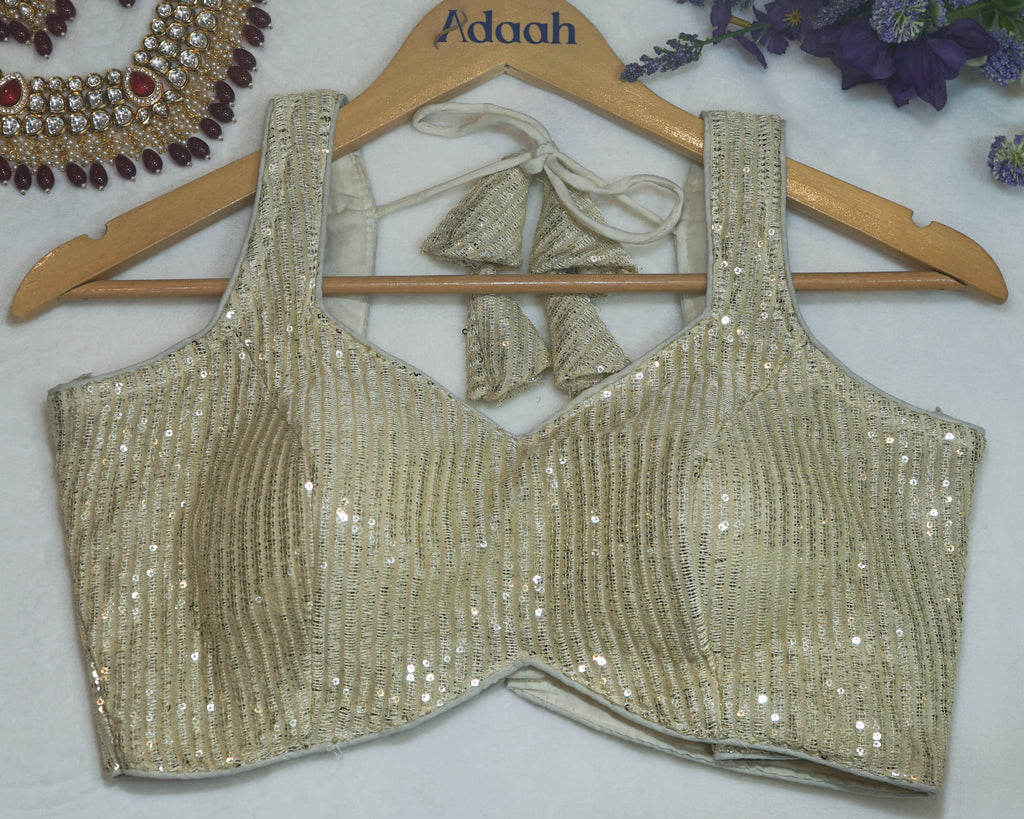 Sequin Sleeveless Blouse