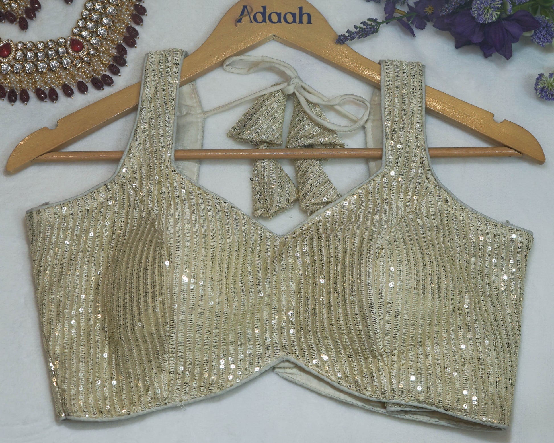 Sequin Sleeveless Blouse