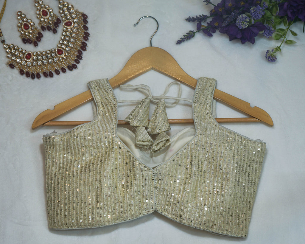 Sequin Sleeveless Blouse