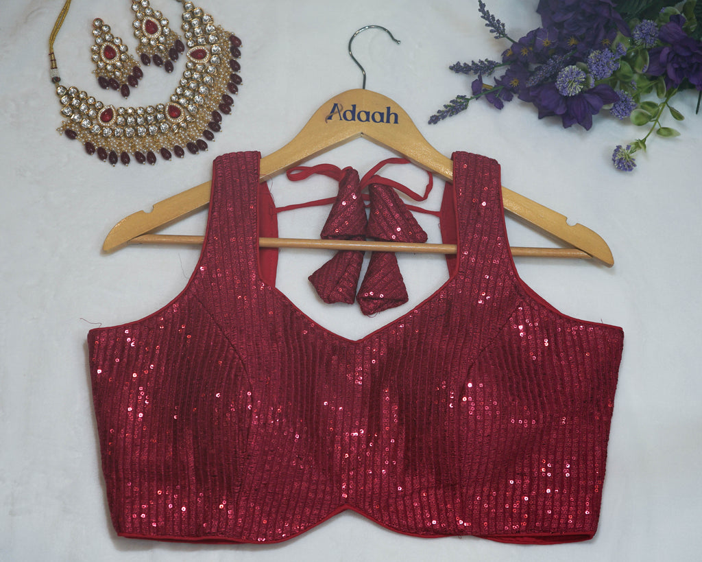 Sequin Sleeveless Blouse