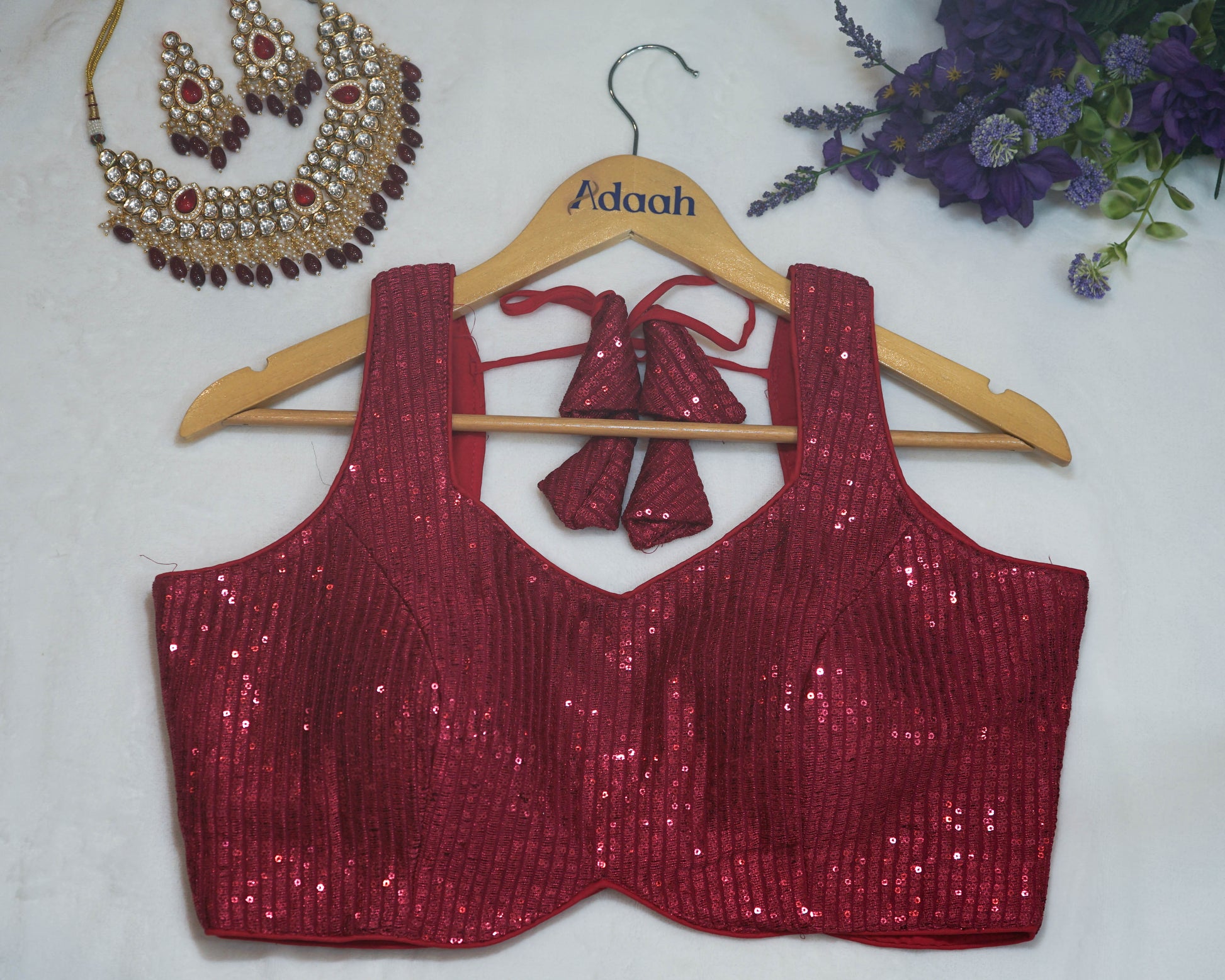 Sequin Sleeveless Blouse