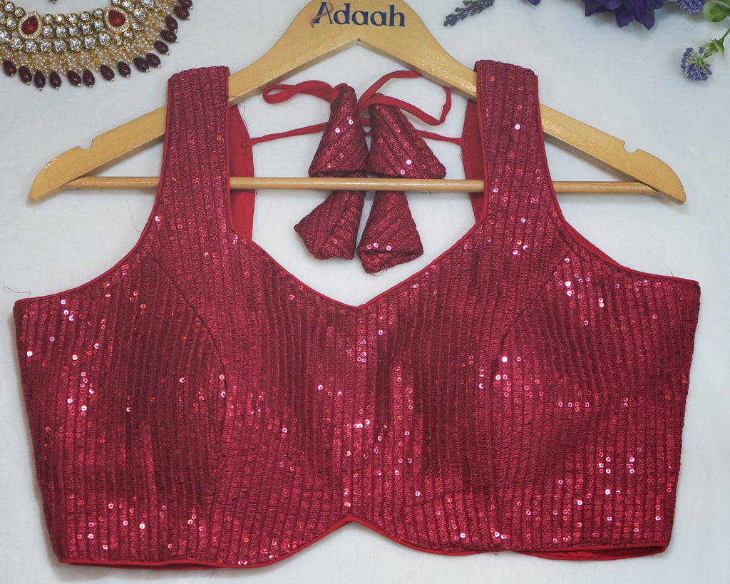 Sequin Sleeveless Blouse