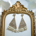 Indian Triangular Polki Earrings
