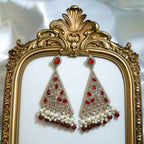 Indian Triangular Polki Earrings
