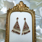 Indian Triangular Polki Earrings